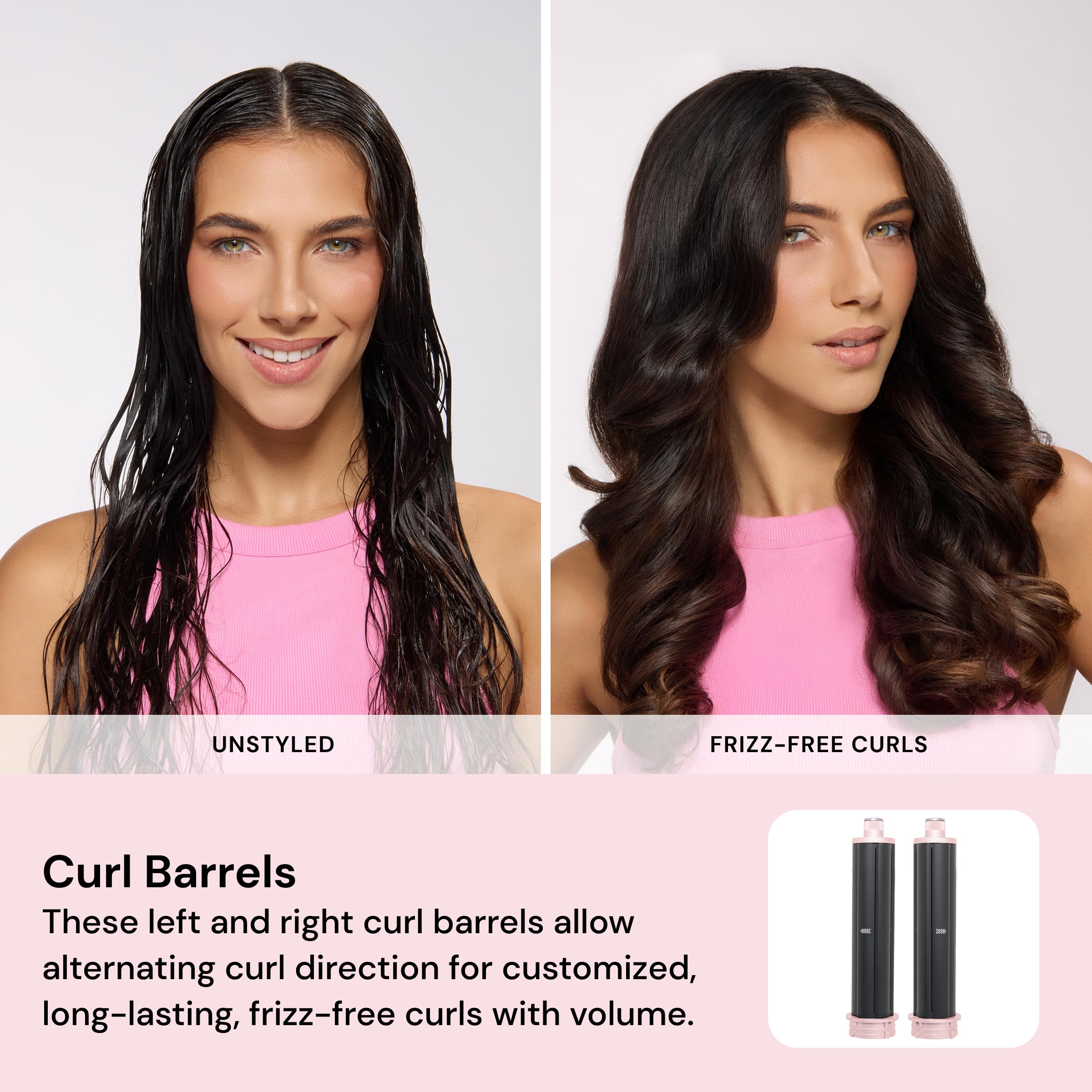 L'ANGE HAIR TurboStyle All-in-One Air Styling & Drying System | 5-in-1 Attachments with Auto-Wrap Curlers & Volumizing Brush | Fast-Drying Brushless Motor Dryer | Dual Voltage | All Hair Types (Black) - Image 5