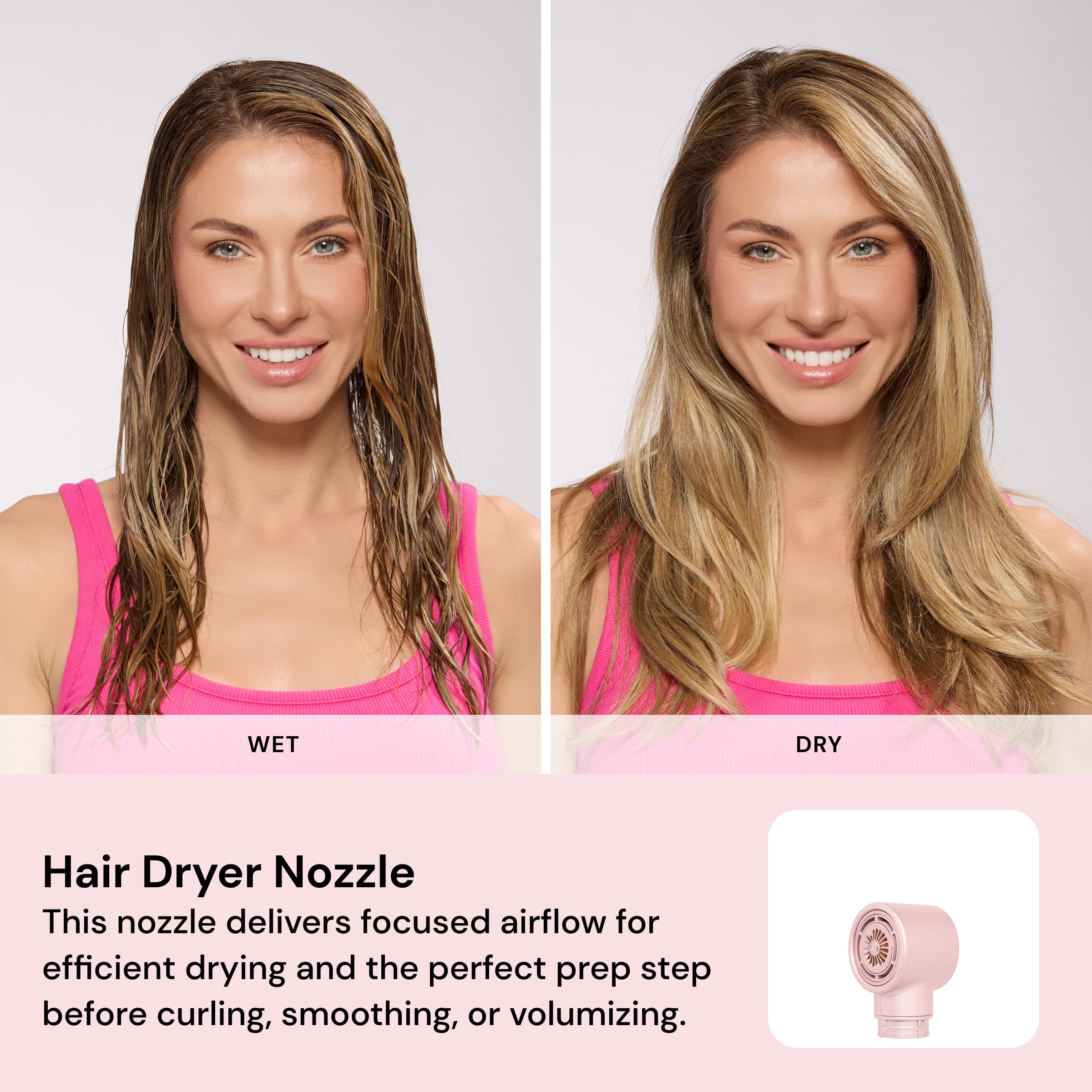 L'ANGE HAIR TurboStyle All-in-One Air Styling & Drying System | 5-in-1 Attachments with Auto-Wrap Curlers & Volumizing Brush | Fast-Drying Brushless Motor Dryer | Dual Voltage | All Hair Types (Black) - Image 6